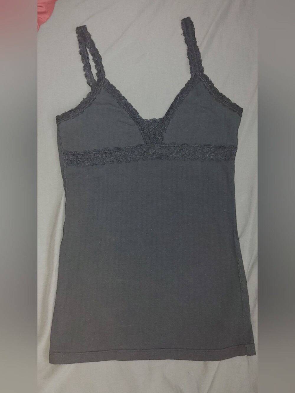 NWOT Women's Lace Trim Camisole Tank Top - Black